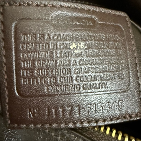 Vintage brown coach leather shoulder bag - Picture 4 of 5